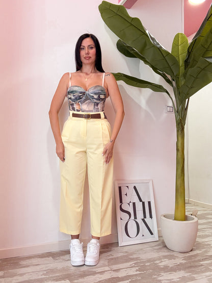 PANTALONE SLOUCHY GIALLO