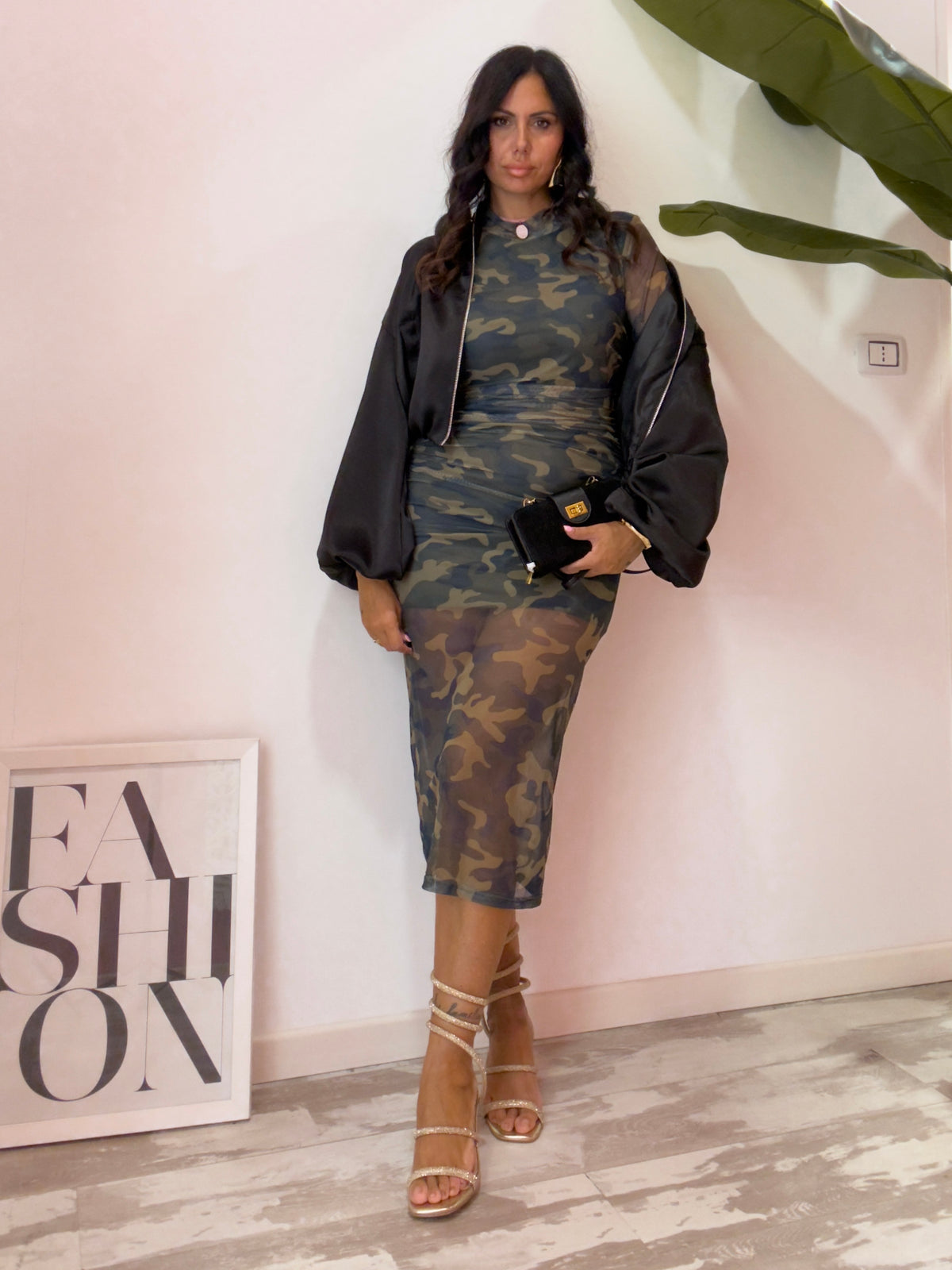 VESTITO VELATO CAMOUFLAGE