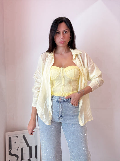 Top giallo e nero