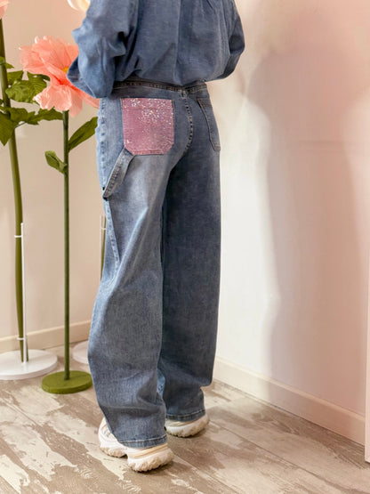 JEANS CARPENTER TASCA ROSA