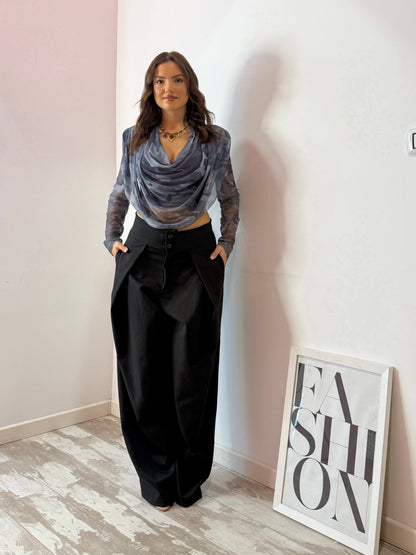 PANTALONE NERO BUSTINO