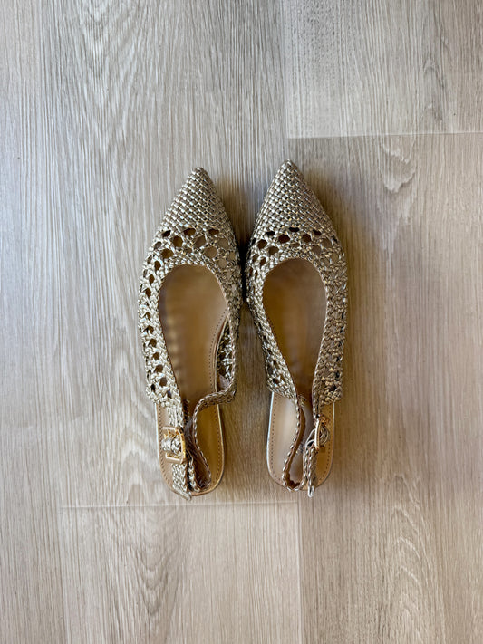 Scarpa intrecciata oro