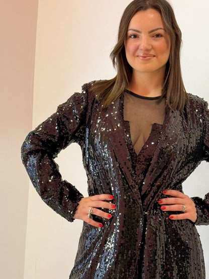 GIACCA PAIETTATA NERA