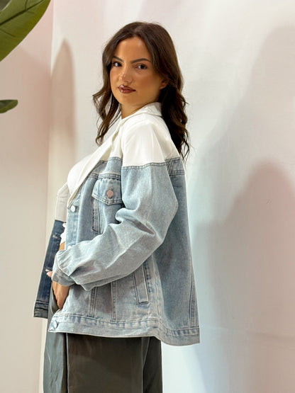 GIACCA JEANS BIC BIANCO