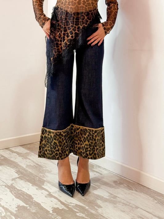 JEANS PIEGONE MACULATO