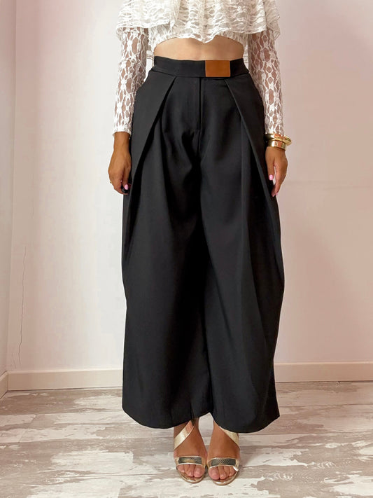 PANTALONE PALAZZO NERO
