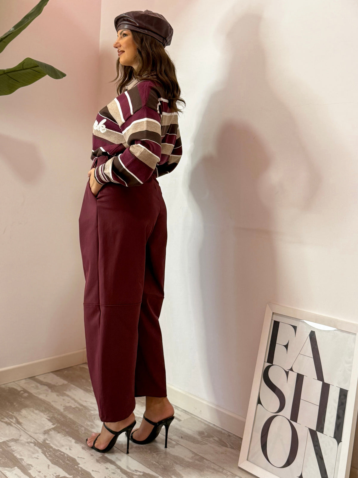 PANTALONE BALLOON BORGOGNA 276