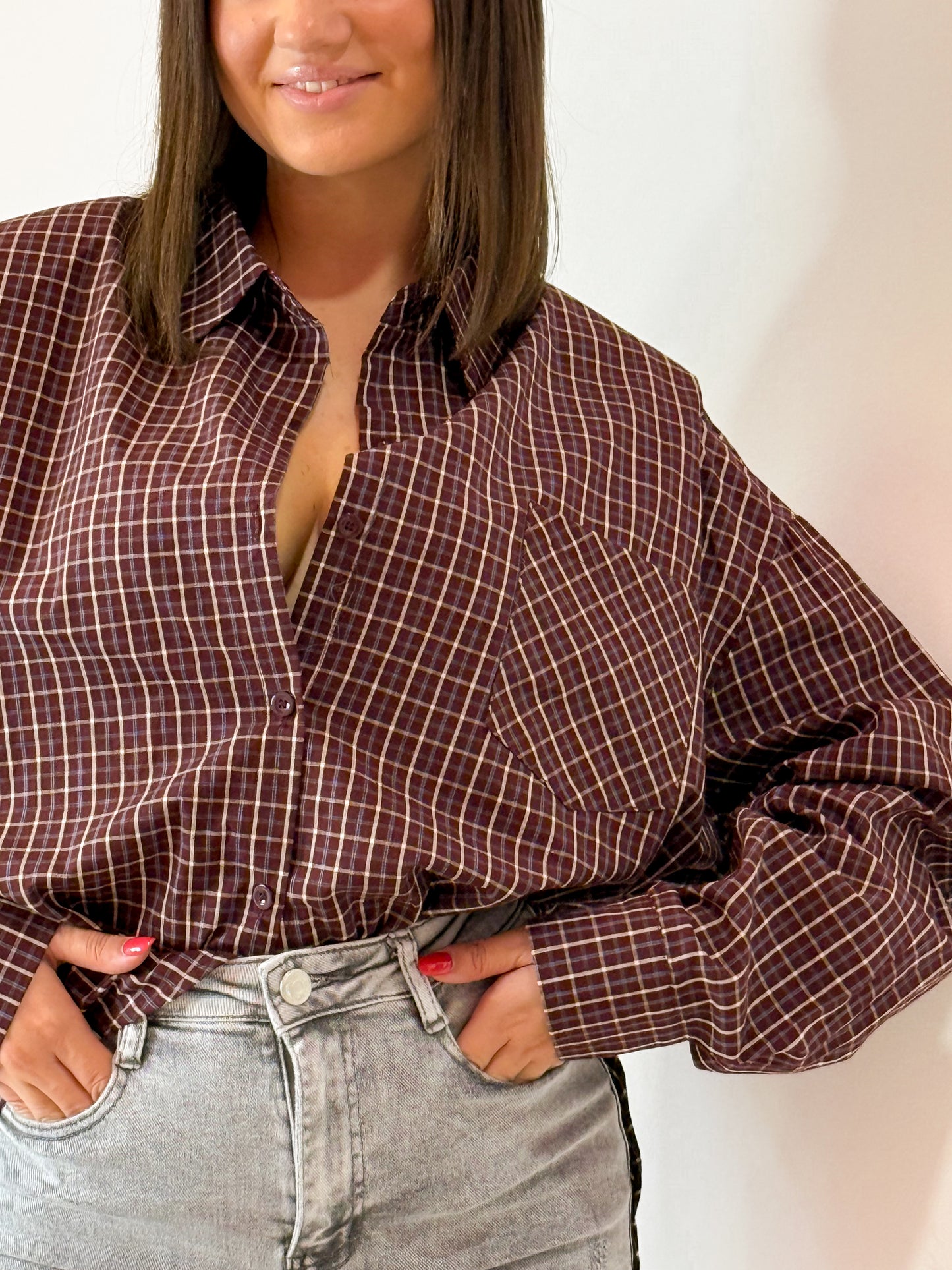 CAMICIONE SPALLINA BORGOGNA