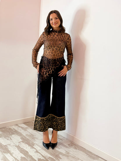 JEANS PIEGONE MACULATO