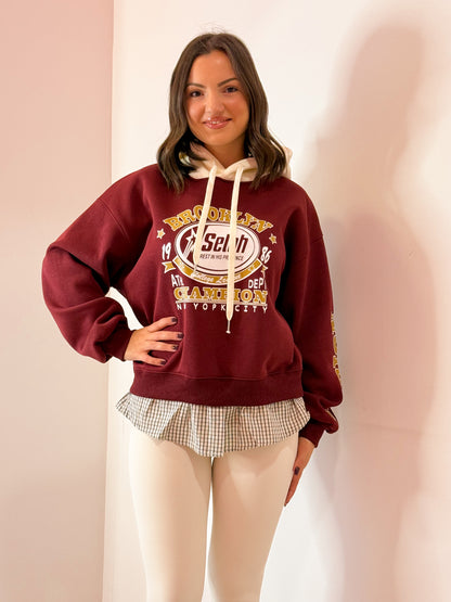 FELPA BROOKLYN BORDEAUX