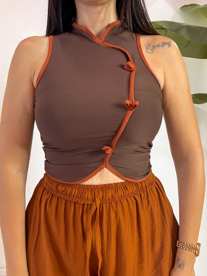 TOP ORIENTE BICOLORE