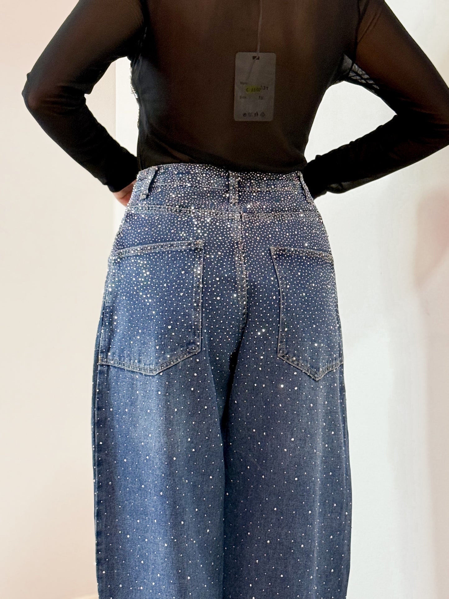 JEANS BALLOON STRASS