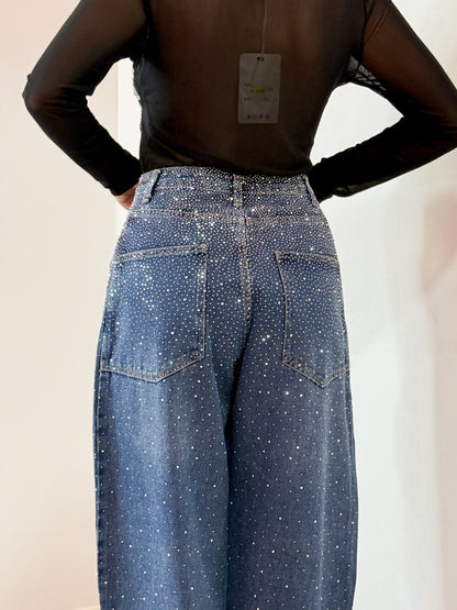 JEANS BALLOON STRASS