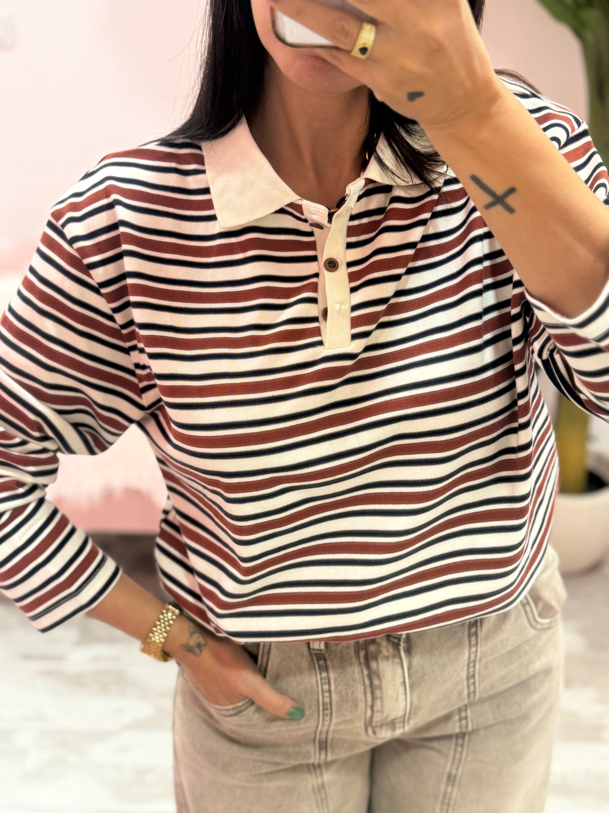 POLO RIGHE STRETTE COCCIO
