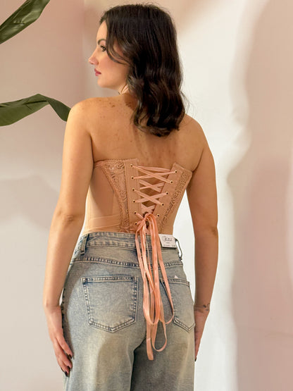 JEANS DOPPIO BUSTINO SABBIATO