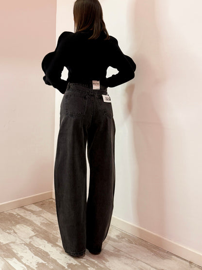 JEANS NERO TRASVERSALE