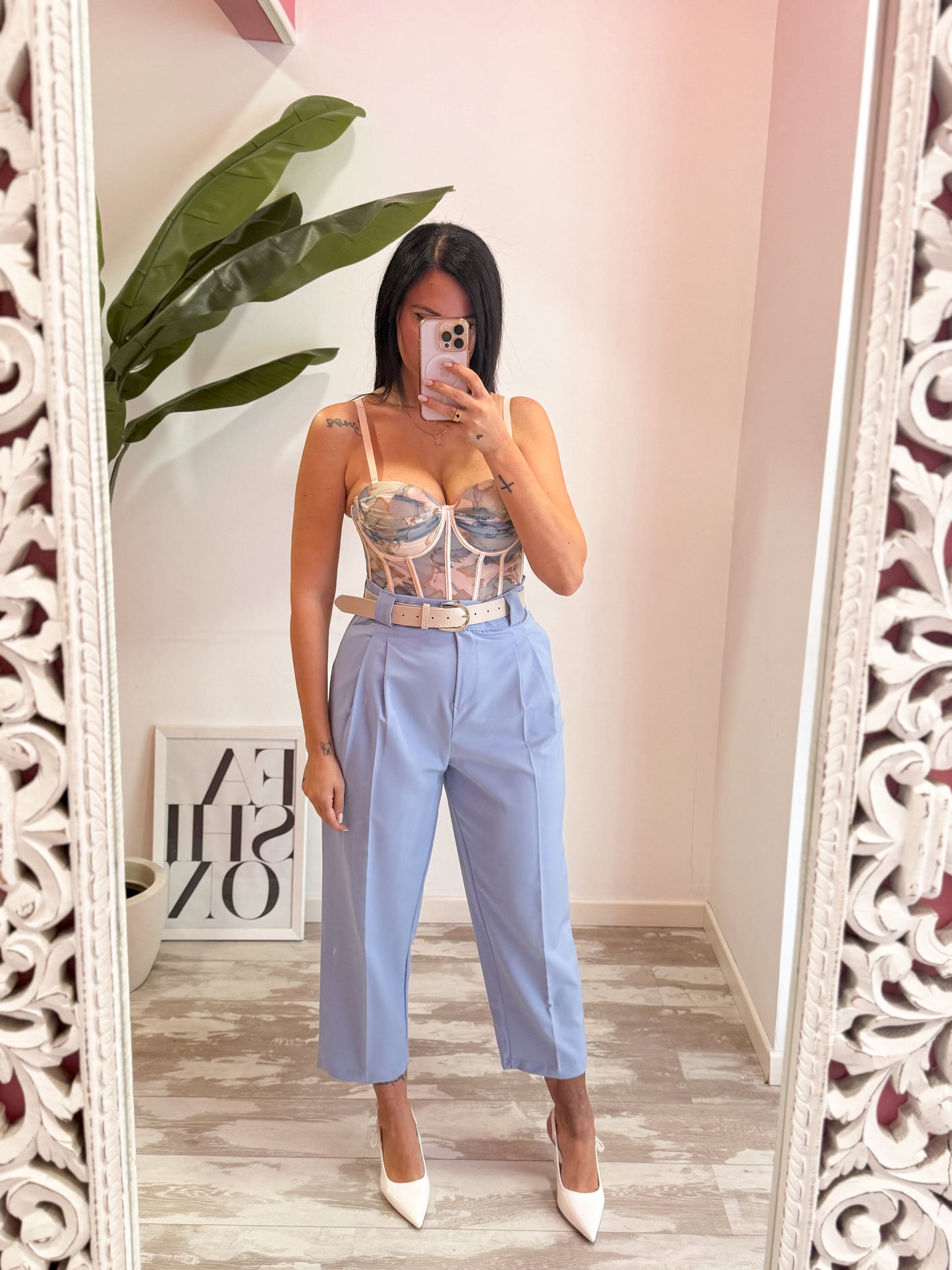 PANTALONE SLOUCHY AZZURRO