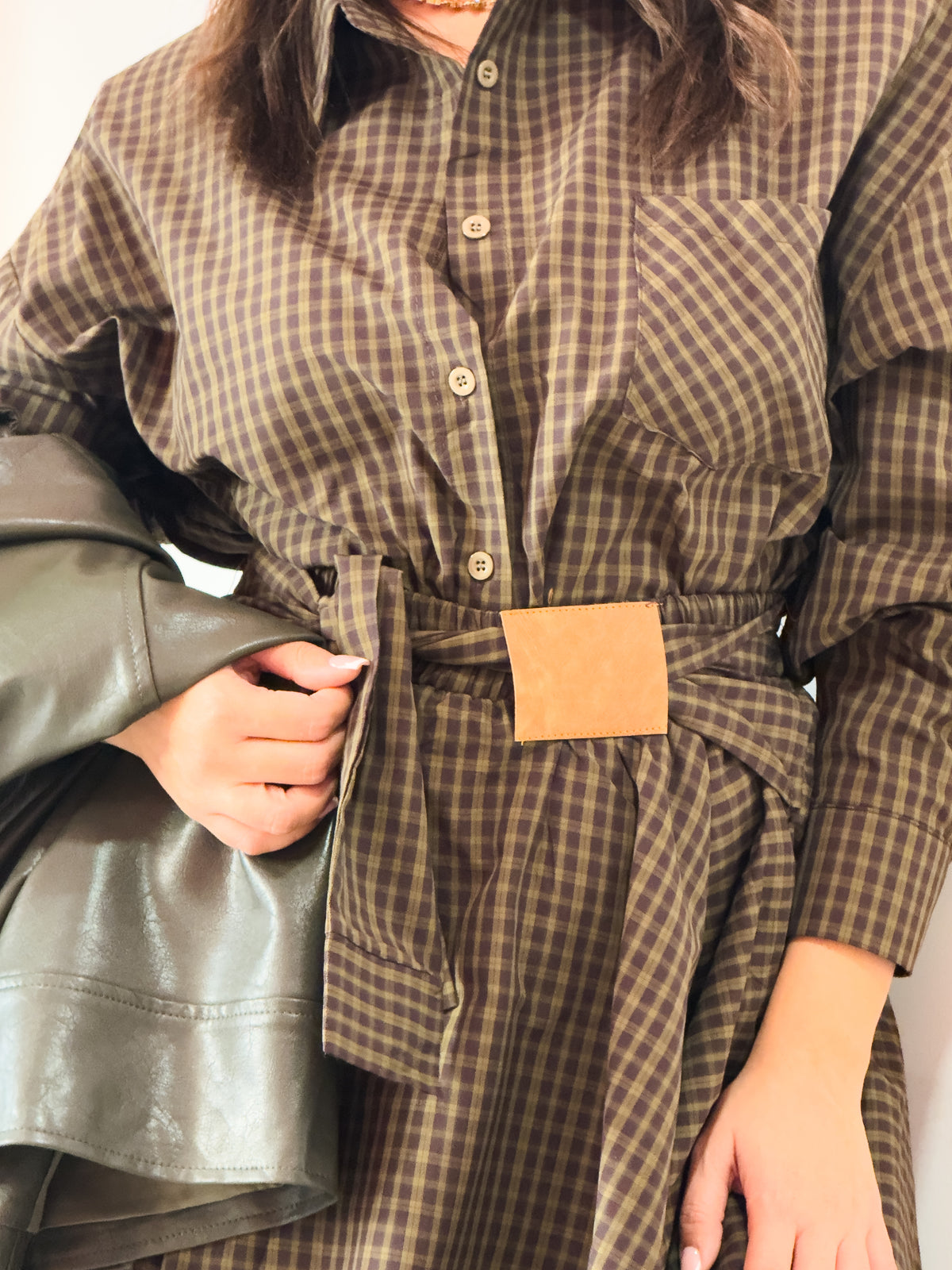 SET CAMICIA GONNA VERDE