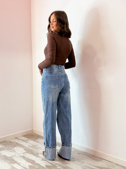 JEANS ASIMMETRICO PIEGONE