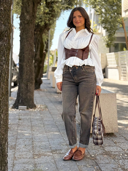 JEANS BOTTONE TRASVERSALE 803