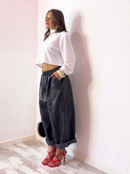 PANTALONE BALLOON SIMILPELLE