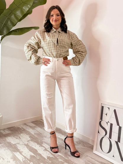 CAMICIA QUADRI GIALLA
