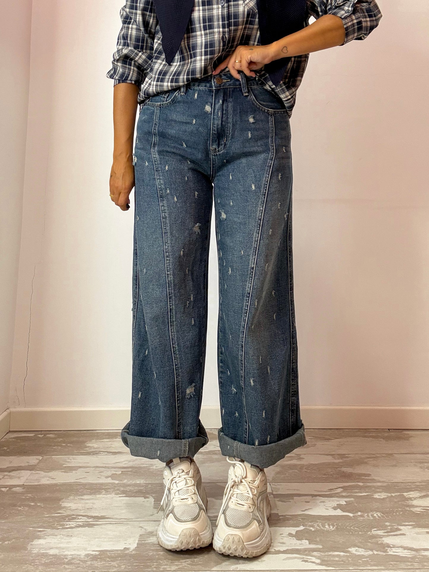 JEANS WIDE LEG CROPPED 250