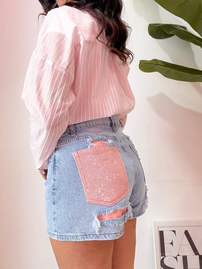 SHORTS TASCA ROSA