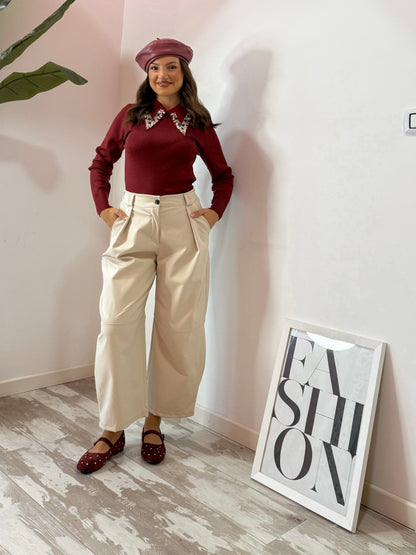 PULL GIOIELLO BORDEAUX