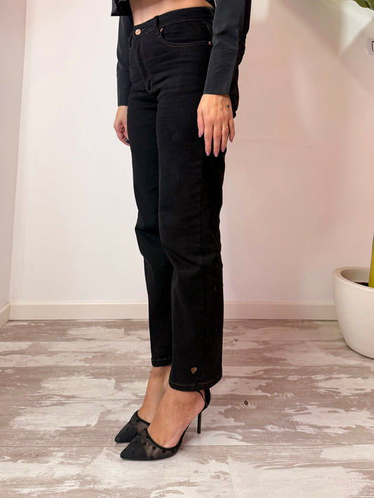 JEANS CUORICINO NERO