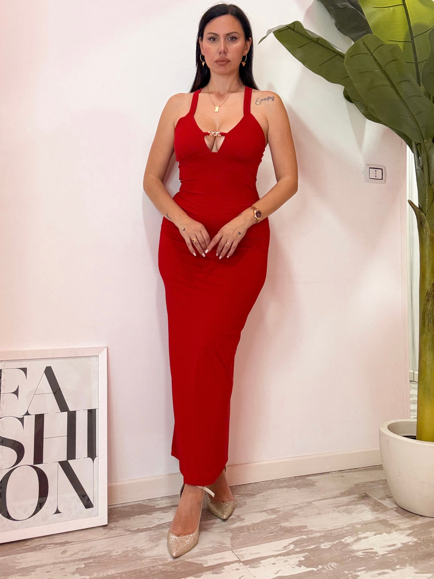 VESTITO ROSSO E NERO