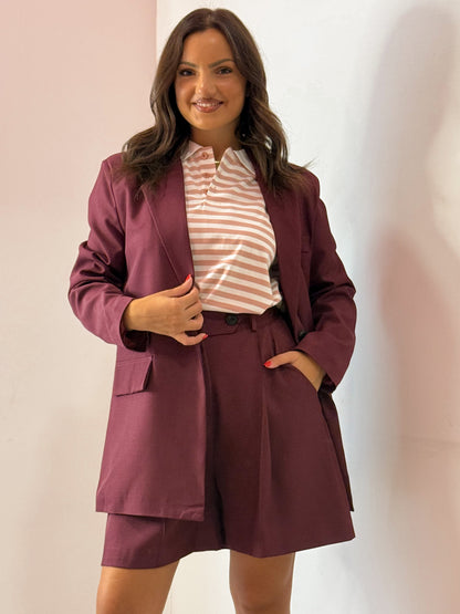 SET GIACCA BERMUDA BORGOGNA