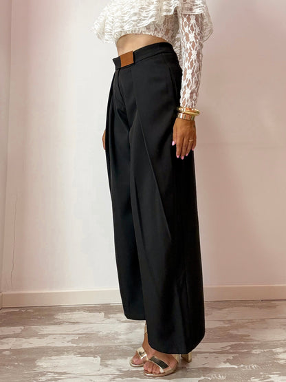 PANTALONE PALAZZO NERO