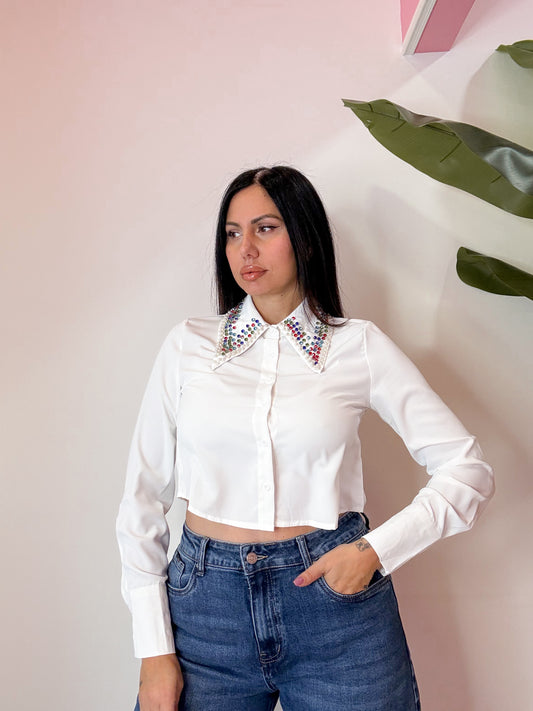 CAMICIA GIOIELLO CROP 2 COLORI