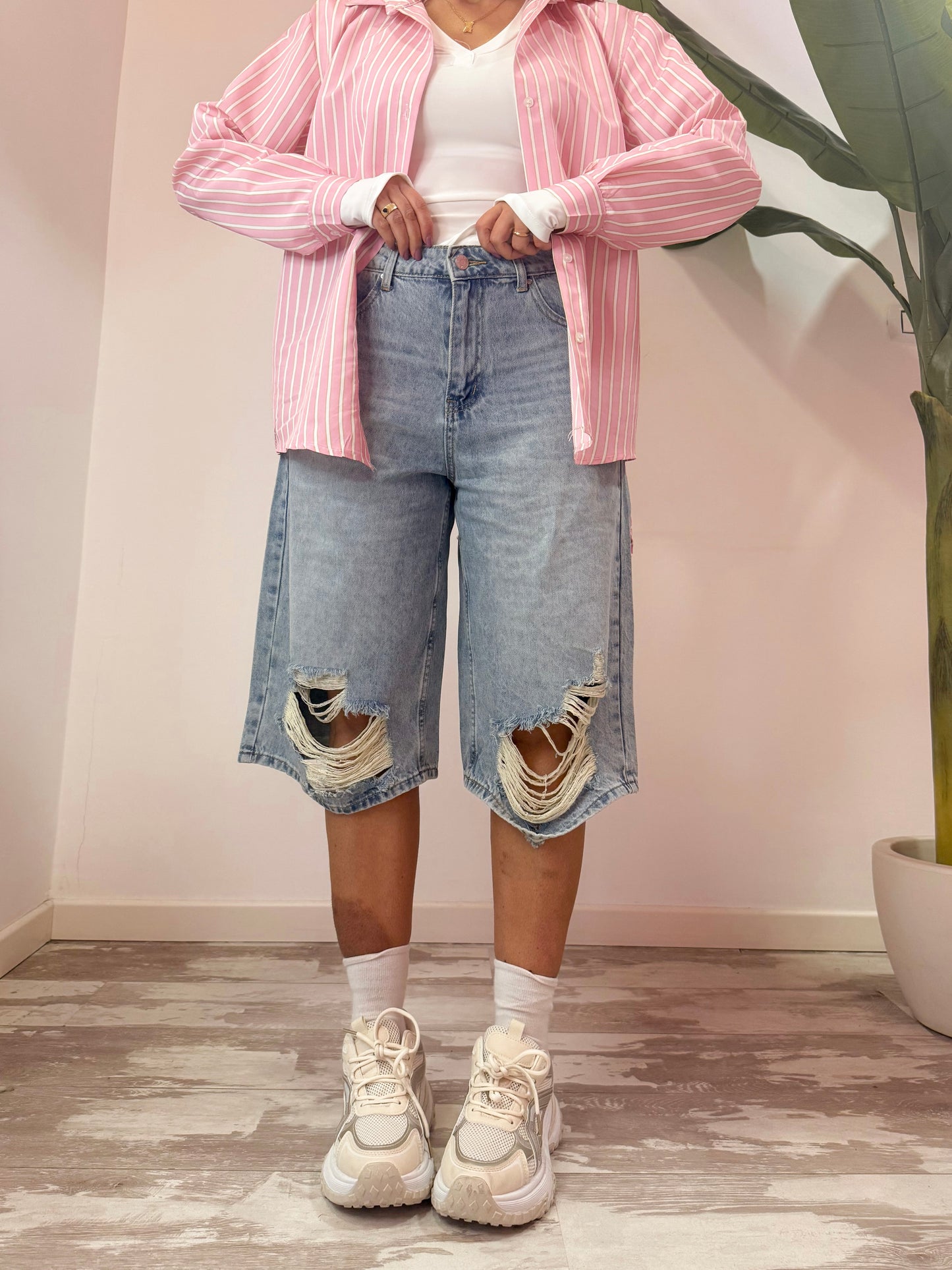 BERMUDA JEANS STRAPPO