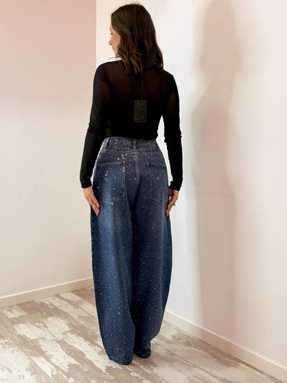 JEANS BALLOON STRASS