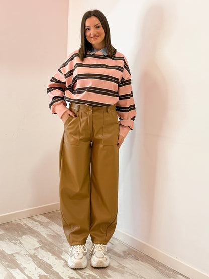 PANTALONE ECOPELLE CAMEL