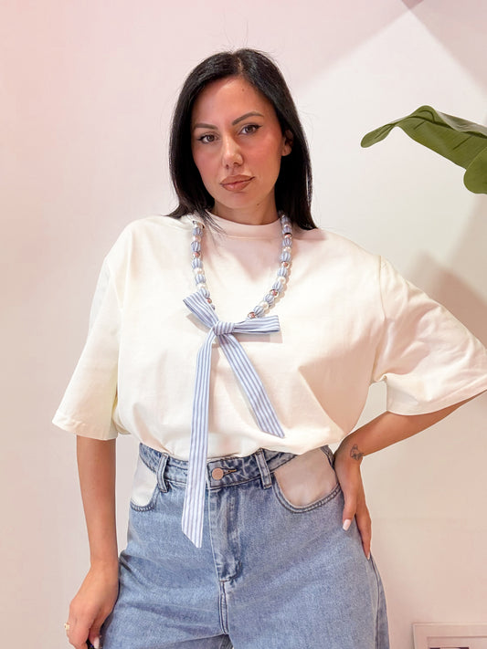 TSHIRT OVER COLLANA