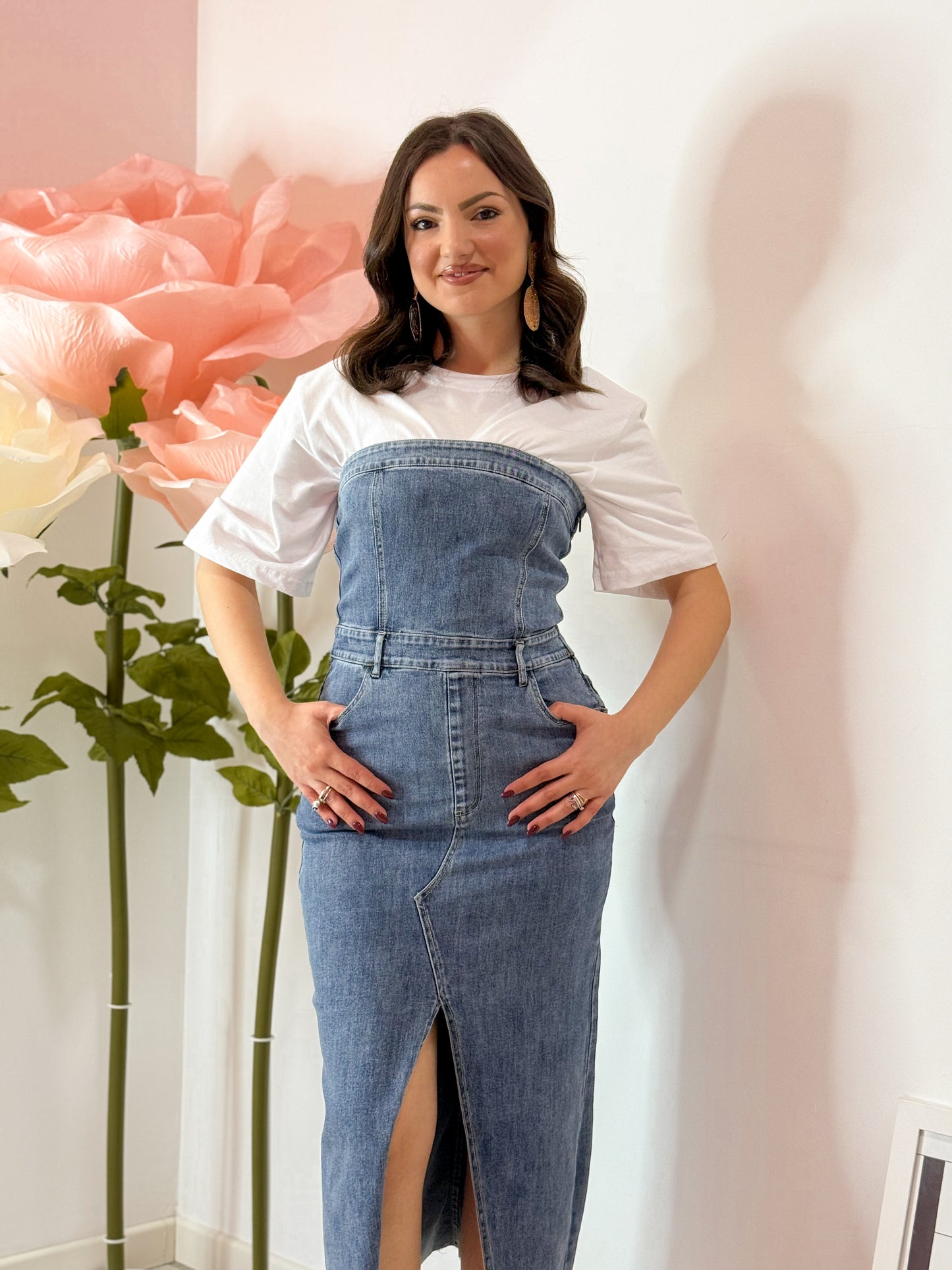 VESTITO A FASCIA IN JEANS