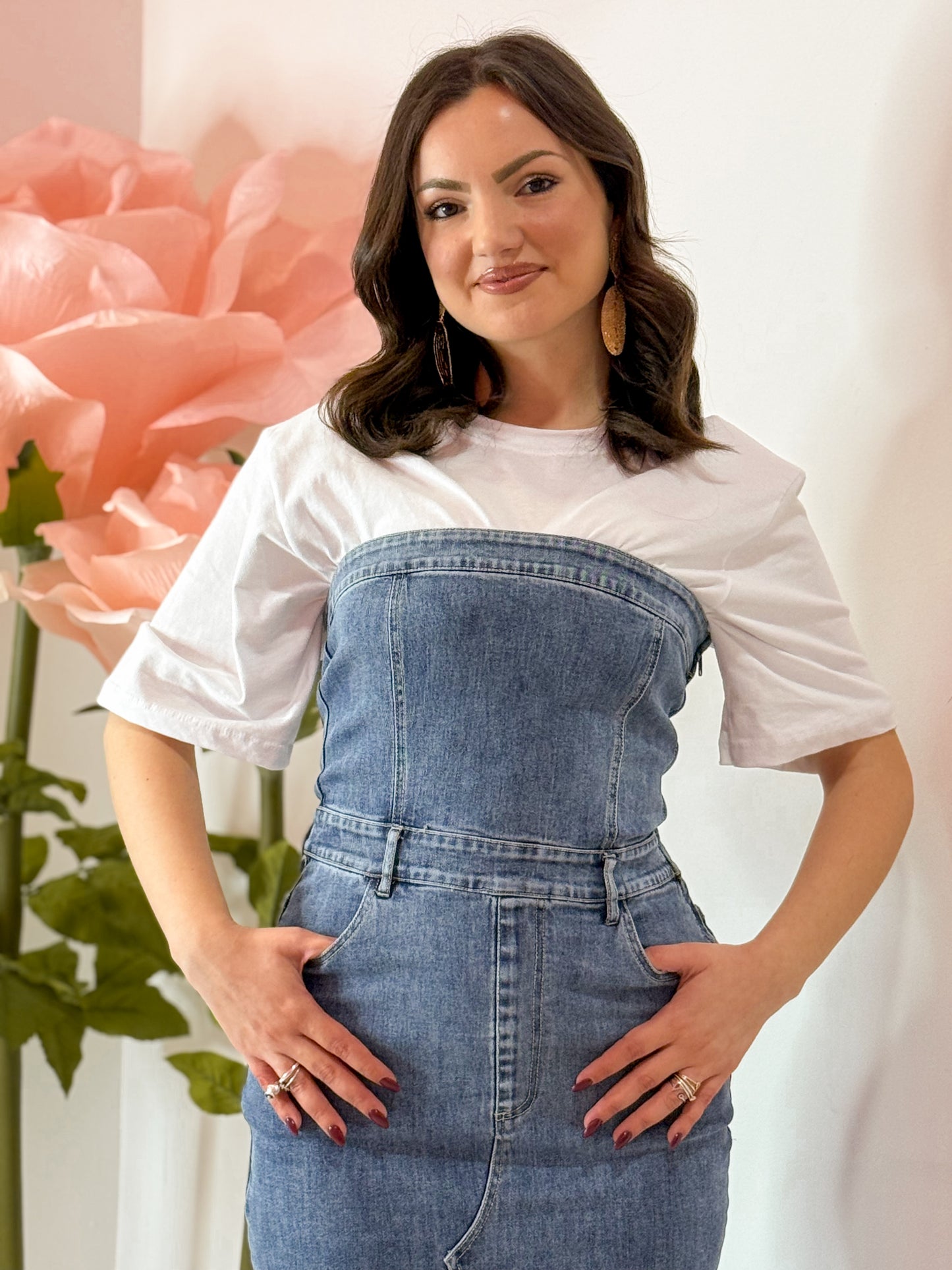 VESTITO A FASCIA IN JEANS