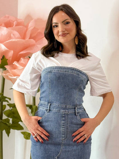 VESTITO A FASCIA IN JEANS
