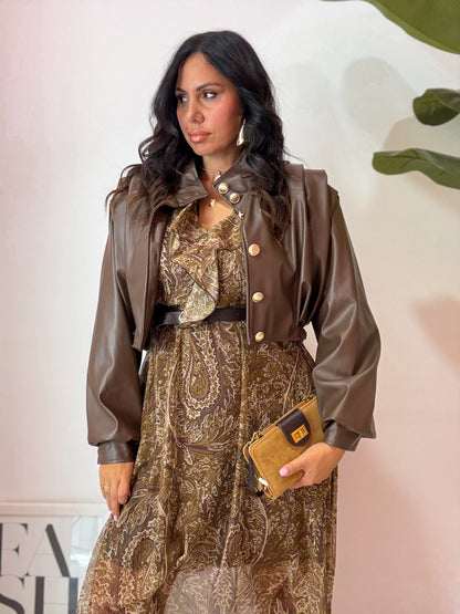 GIUBBINO SIMILPELLE CROP