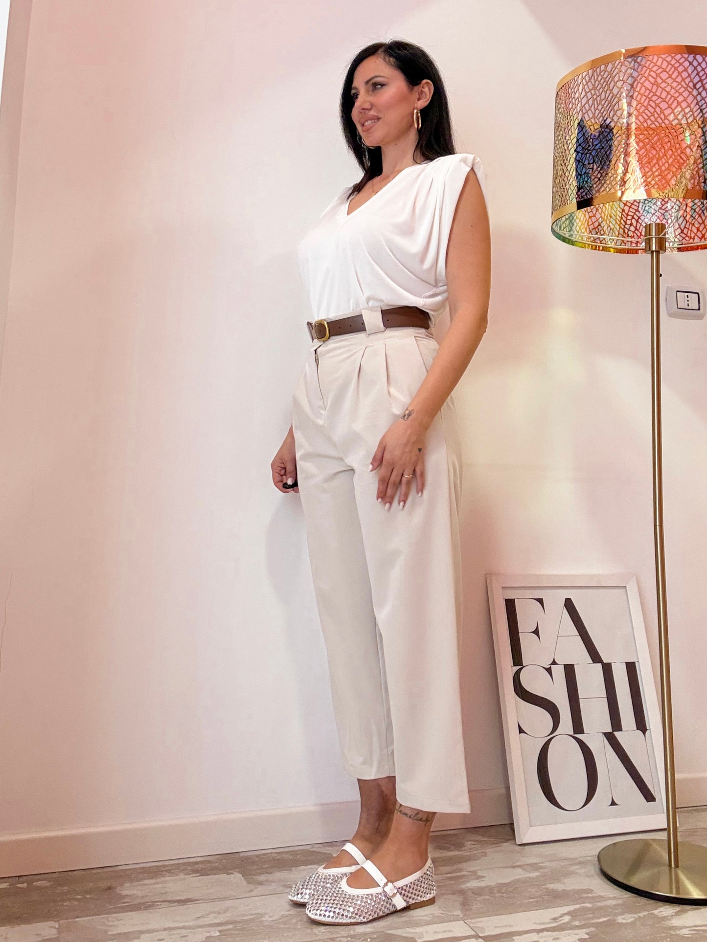 PANTALONE SLOUCHY BEIGE