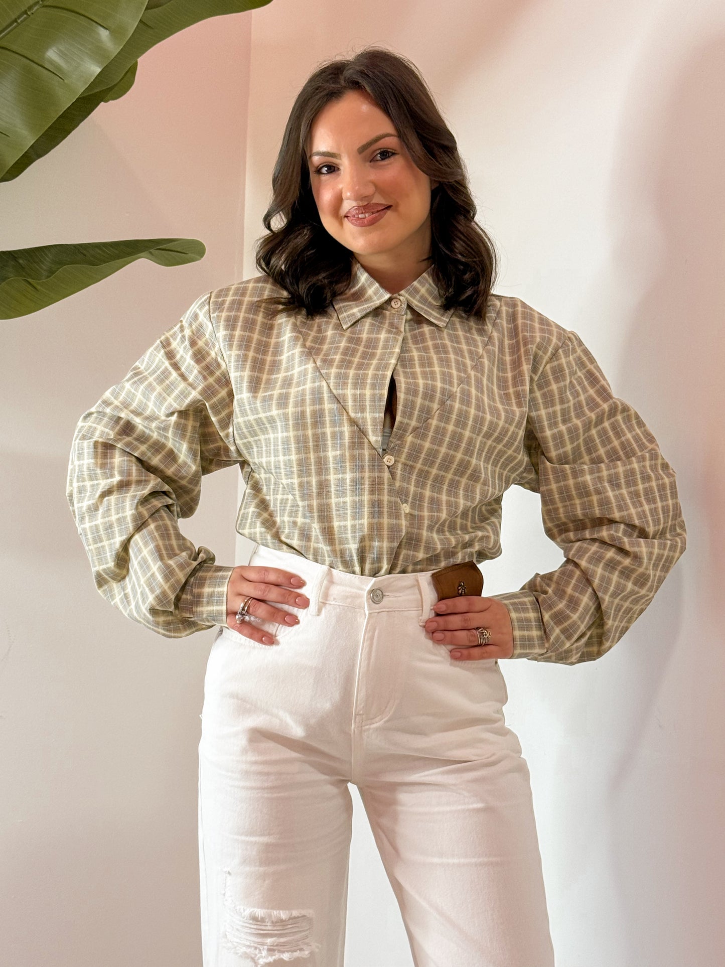 CAMICIA QUADRI GIALLA
