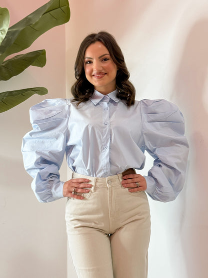 CAMICIA PALLONCINO AZZURRA