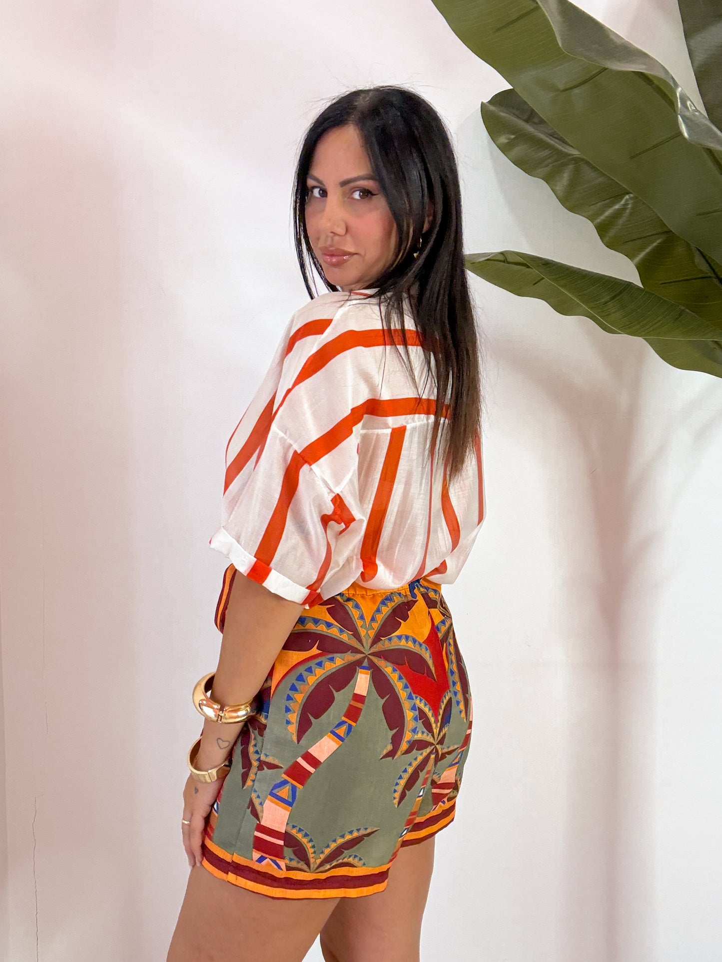 CAMICIA BICOLORE ARANCIO