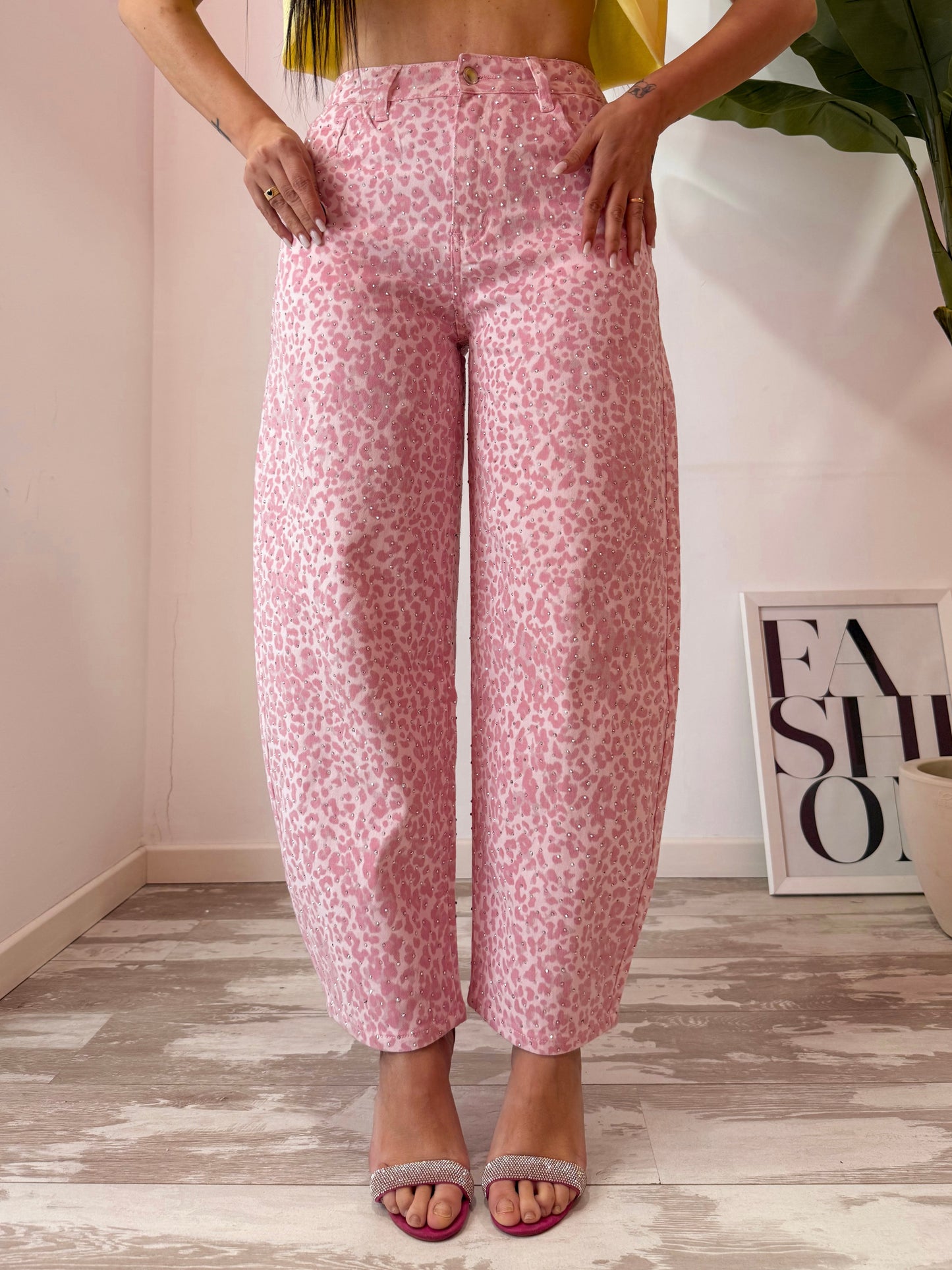 JEANS PINK MACULATO
