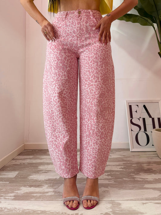 JEANS PINK MACULATO