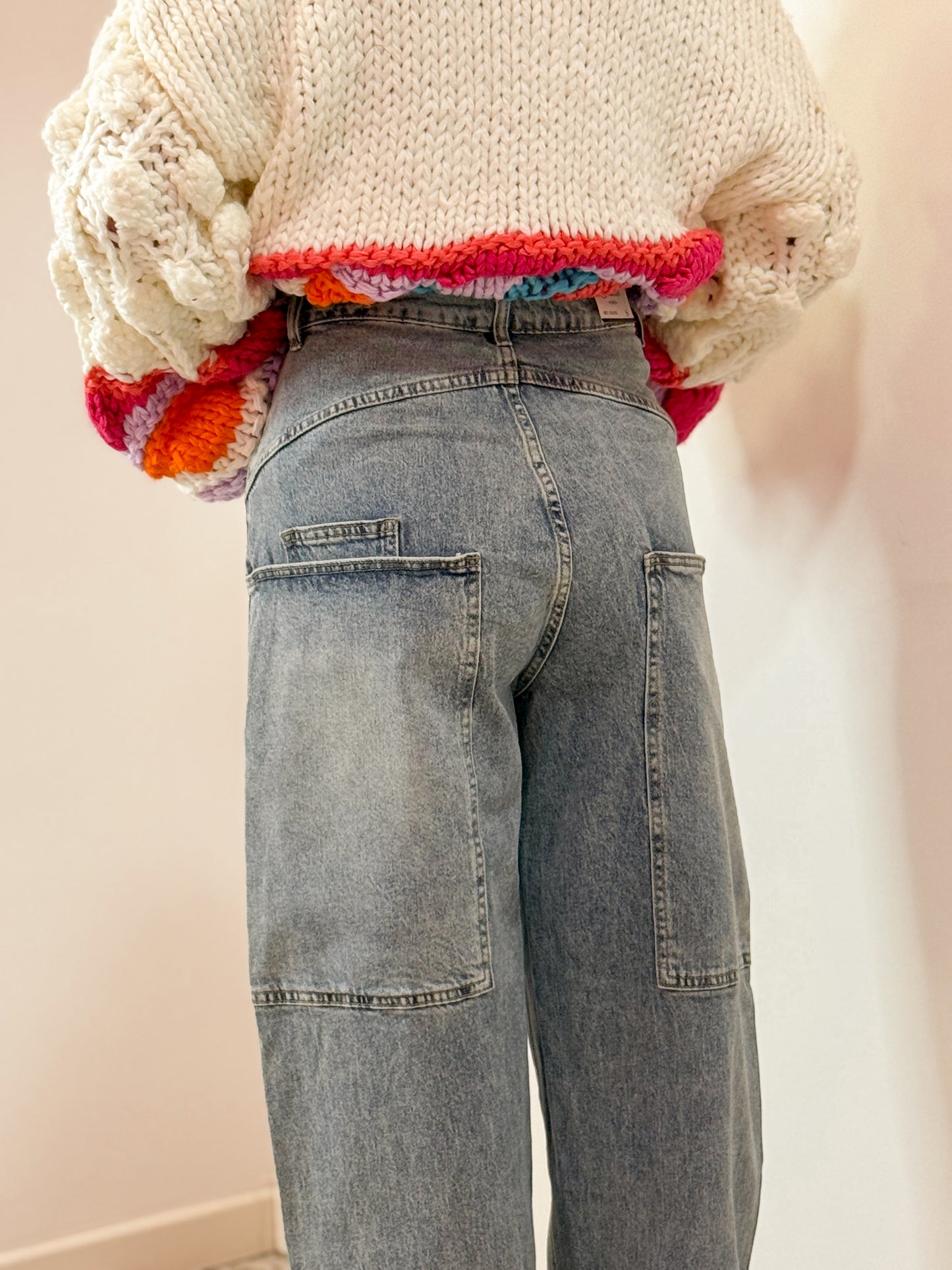 JEANS BALLOON CON TASCHE