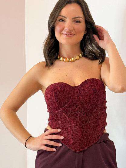 CORPETTO RICAMO BORDEAUX